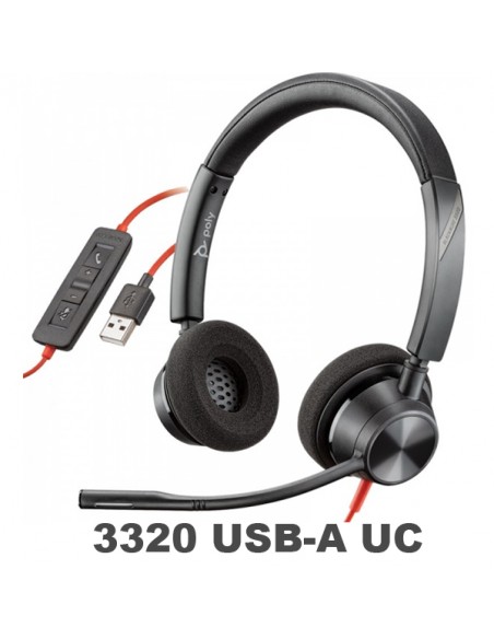 Poly - Plantronics Blackwire 3320 USB-A UC